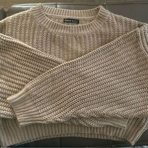 SHEIN Women's Beige/Tan Knit Sweater